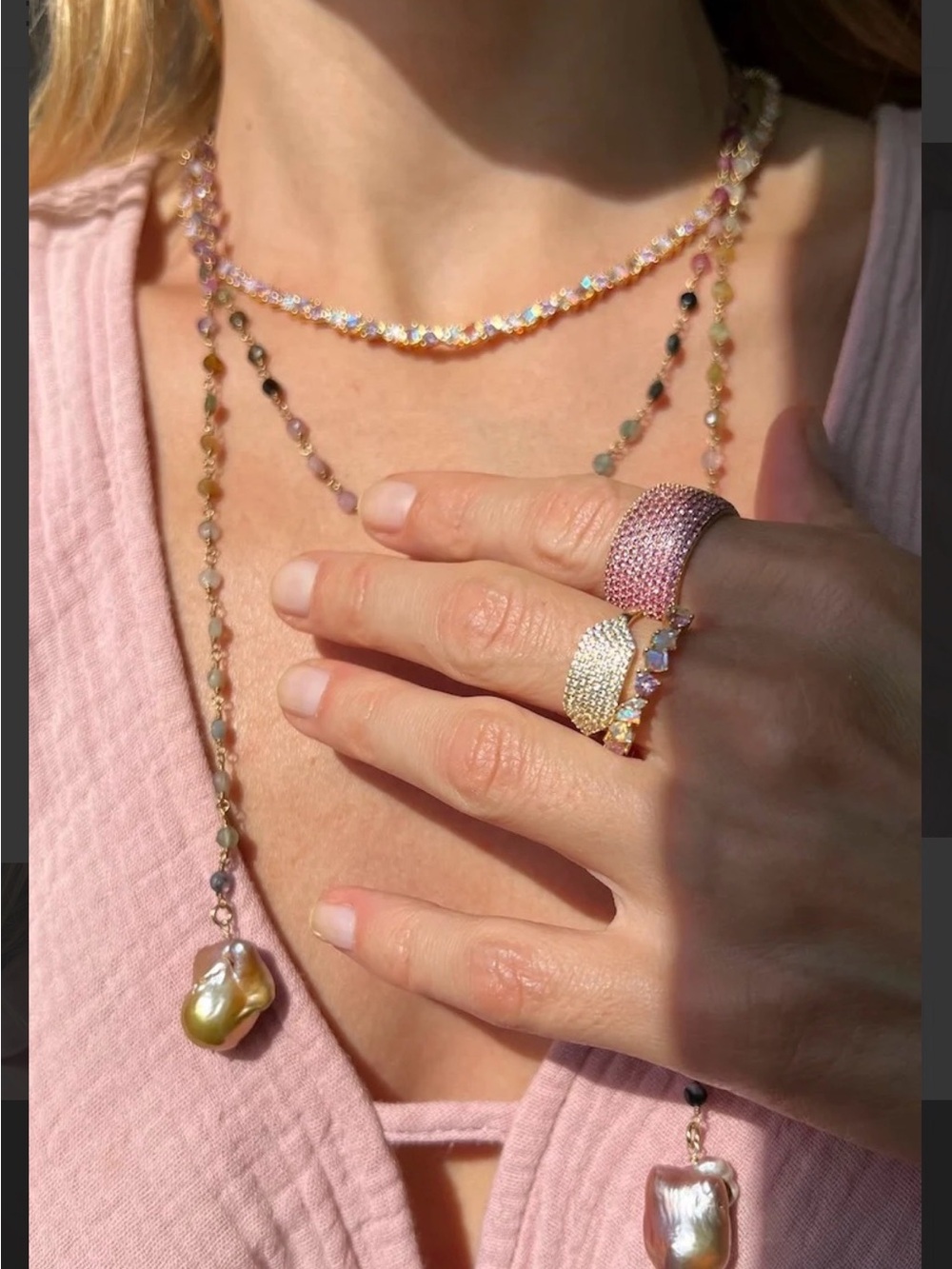 Native Gem WRAPSODY NECKLACE- RAINBOW TOURMALINE
